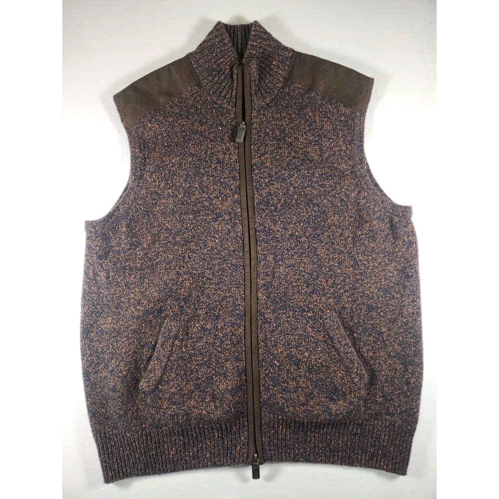 Daniel Cremieux Wool Blend Zipper Vest Grandpacore Tailored Cozy Mens Size Large